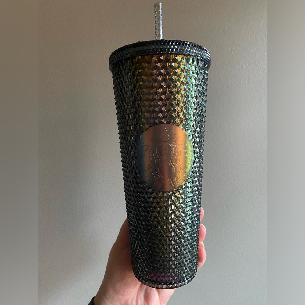 Starbucks Black Studded Tumbler 2020 Iridescent Fall/Halloween Gunmetal
